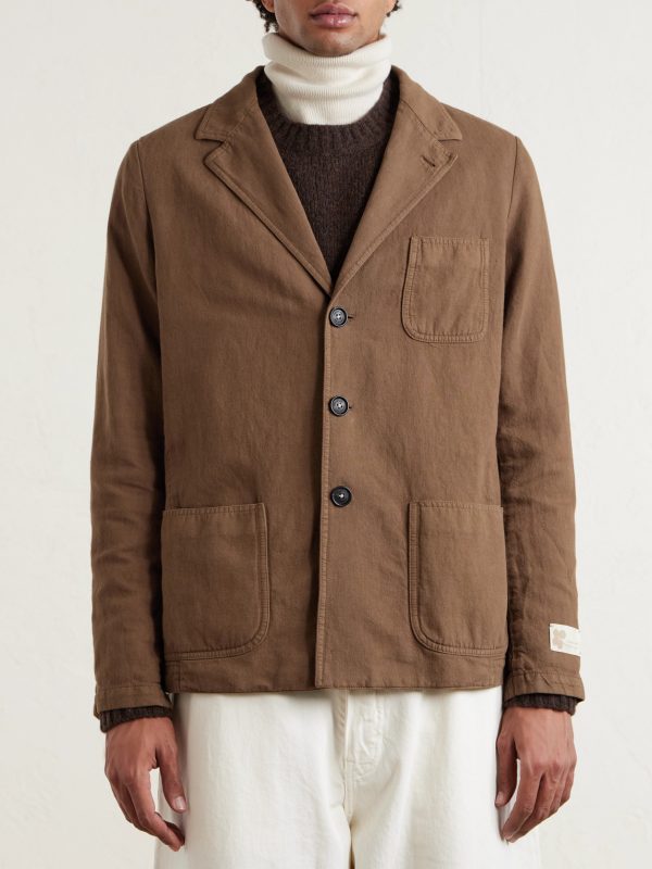 Baglietto Cotton and Linen-Blend Blazer - FR