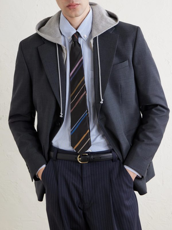 8cm Striped Silk Tie - FR 8cm Striped Silk Tie - FR