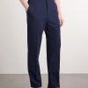 Straight-Leg Cotton-Blend Seersucker Trousers - FR
