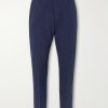 Straight-Leg Cotton-Blend Seersucker Trousers
