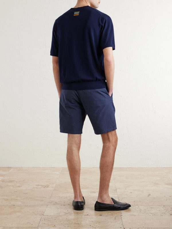 Straight-Leg Cotton and Lyocell-Blend Shorts - BK