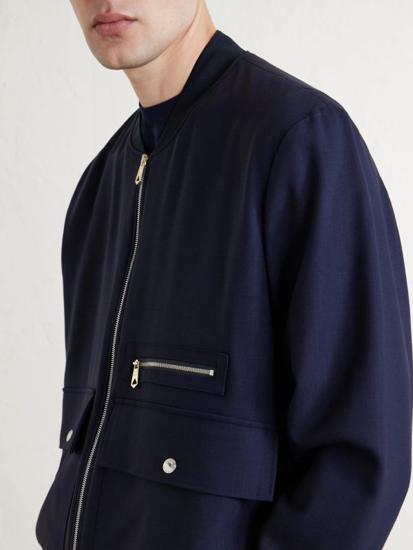 Wool-Twill Bomber Jacket - CU Wool-Twill Bomber Jacket - CU