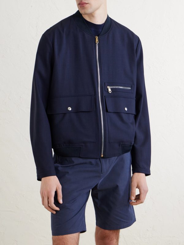 Wool-Twill Bomber Jacket - FR Wool-Twill Bomber Jacket - FR