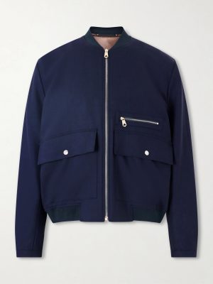 Wool-Twill Bomber Jacket