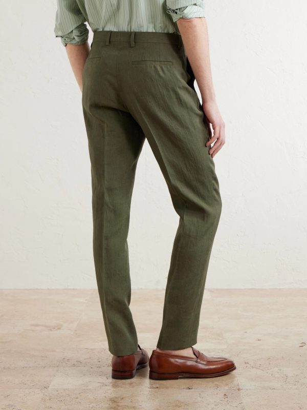 Slim-Fit Tapered Linen Suit Trousers - BK