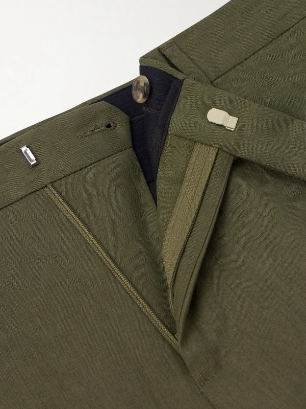 Slim-Fit Tapered Linen Suit Trousers - E1