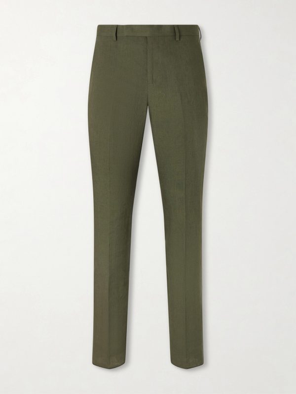 Slim-Fit Tapered Linen Suit Trousers