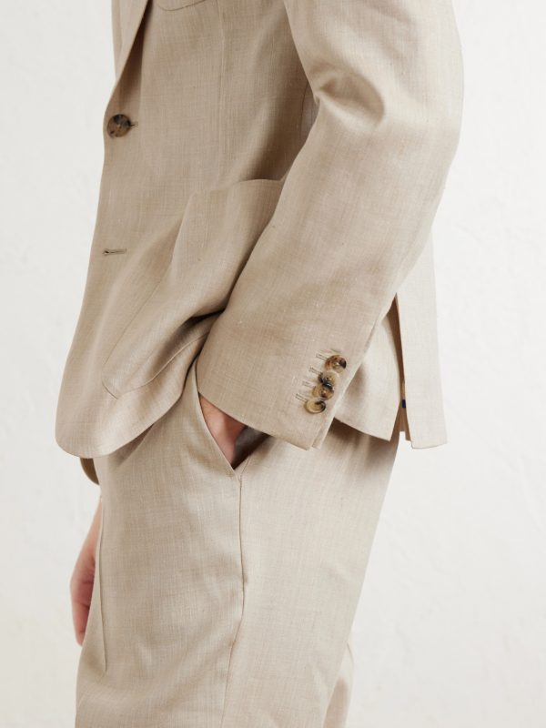 Linen and Wool-Blend Twill Suit Jacket - CU