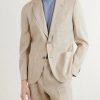 Linen and Wool-Blend Twill Suit Jacket - FR