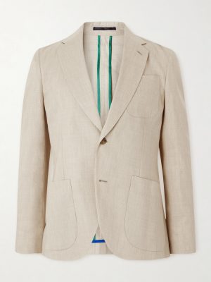 Linen and Wool-Blend Twill Suit Jacket Linen and Wool-Blend Twill Suit Jacket