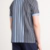Striped Knitted Cotton Polo Shirt - BK