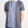 Striped Knitted Cotton Polo Shirt - FR