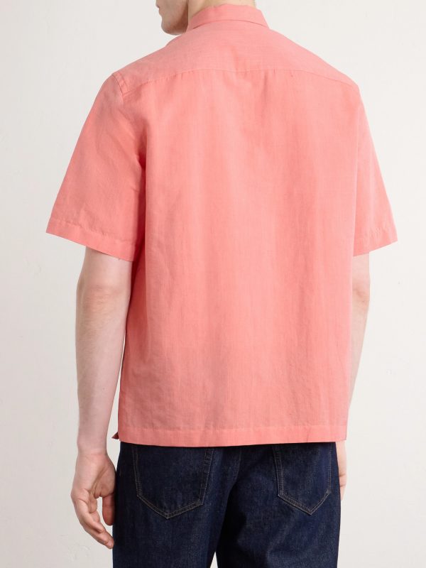 Embroidered Cotton and Linen-Blend Shirt - BK Embroidered Cotton and Linen-Blend Shirt - BK