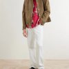 Camp-Collar Printed Satin Shirt - OU