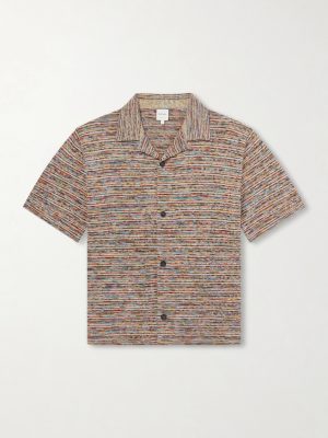 Camp-Collar Knitted Cotton Shirt Camp-Collar Knitted Cotton Shirt