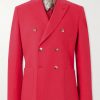 Double-Breasted Linen Blazer