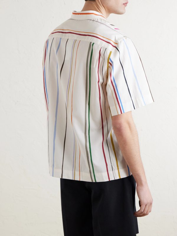 Striped Cotton and Lyocell-Blend Twill Shirt - BK Striped Cotton and Lyocell-Blend Twill Shirt - BK