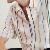 Striped Cotton and Lyocell-Blend Twill Shirt - CU Striped Cotton and Lyocell-Blend Twill Shirt - CU