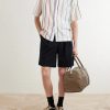 Striped Cotton and Lyocell-Blend Twill Shirt - OU Striped Cotton and Lyocell-Blend Twill Shirt - OU