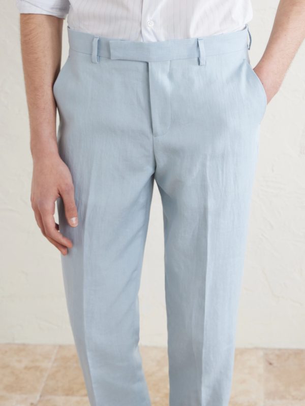 Slim-Fit Tapered Linen Suit Trousers - CU Slim-Fit Tapered Linen Suit Trousers - CU