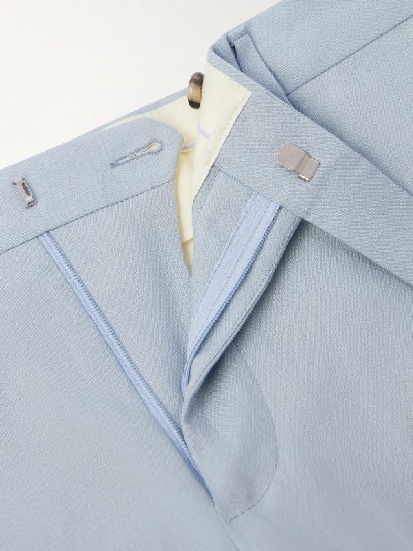 Slim-Fit Tapered Linen Suit Trousers - E1 Slim-Fit Tapered Linen Suit Trousers - E1