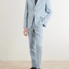 Slim-Fit Tapered Linen Suit Trousers - OU Slim-Fit Tapered Linen Suit Trousers - OU
