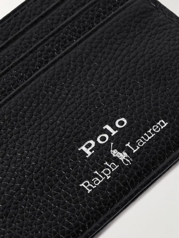 Small Logo-Print Full-Grain Leather Cardholder - CU Small Logo-Print Full-Grain Leather Cardholder - CU