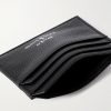 Small Logo-Print Full-Grain Leather Cardholder - E1 Small Logo-Print Full-Grain Leather Cardholder - E1