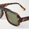 George V Aviator-Style Tortoiseshell Acetate Sunglasses - CU