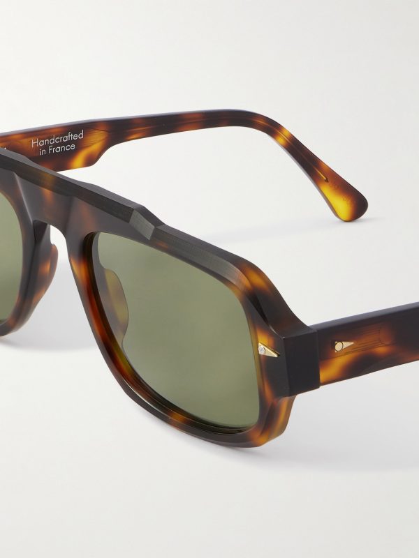 George V Aviator-Style Tortoiseshell Acetate Sunglasses - CU