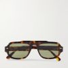 George V Aviator-Style Tortoiseshell Acetate Sunglasses