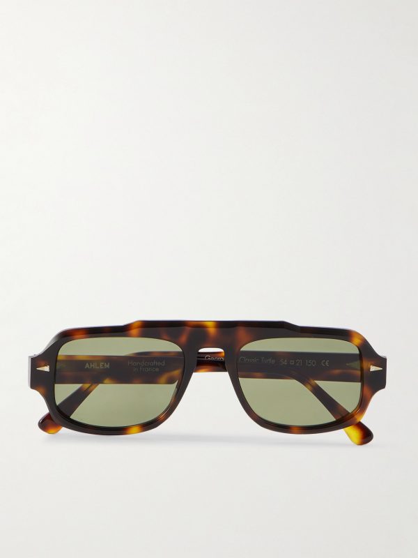 George V Aviator-Style Tortoiseshell Acetate Sunglasses