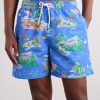 Straight-Leg Mid-Length Printed Recycled Swim Shorts - OU Straight-Leg Mid-Length Printed Recycled Swim Shorts - OU