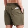 Traveler Straight-Leg Mid-Length Recycled Swim Shorts - BK Traveler Straight-Leg Mid-Length Recycled Swim Shorts - BK