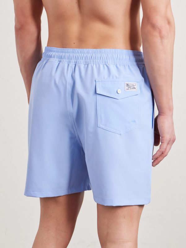 Traveler Straight-Leg Mid-Length Recycled Swim Shorts - BK Traveler Straight-Leg Mid-Length Recycled Swim Shorts - BK