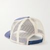 Logo-Print Mesh and Cotton-Twill Cap - BK