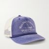 Logo-Print Mesh and Cotton-Twill Cap