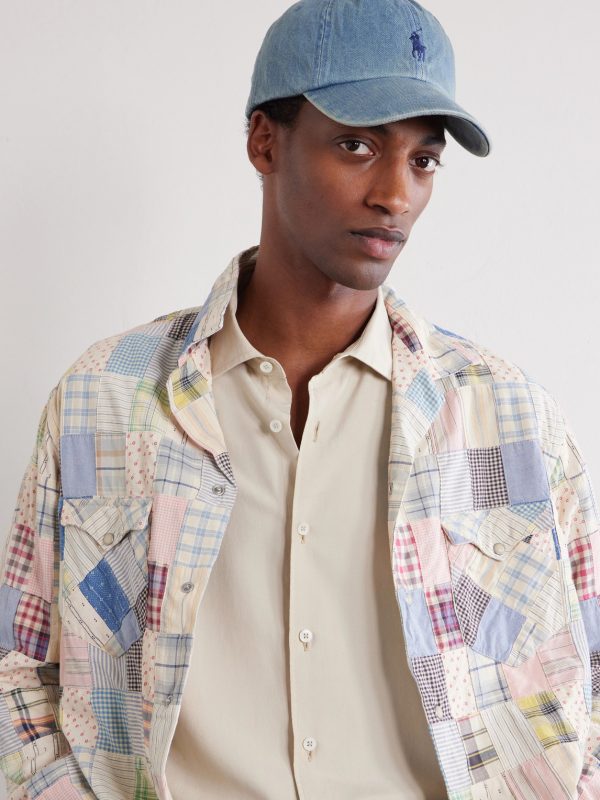 Logo-Embroidered Denim Baseball Cap - FR Logo-Embroidered Denim Baseball Cap - FR