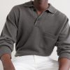 Merino Wool and Cashmere-Blend Polo Sweater - CU Merino Wool and Cashmere-Blend Polo Sweater - CU