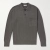 Merino Wool and Cashmere-Blend Polo Sweater Merino Wool and Cashmere-Blend Polo Sweater
