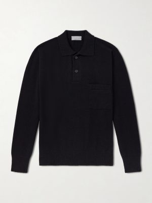 Merino Wool and Cashmere-Blend Polo Shirt Merino Wool and Cashmere-Blend Polo Shirt
