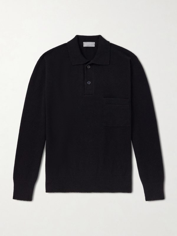 Merino Wool and Cashmere-Blend Polo Shirt