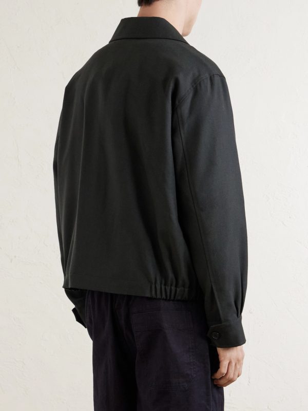 Virgin Wool Blouson Jacket - BK Virgin Wool Blouson Jacket - BK