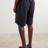 Straight-Leg Cotton Shorts - BK Straight-Leg Cotton Shorts - BK