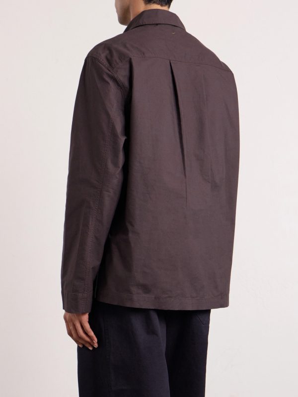Half Zip-Up Cotton Shirt - BK