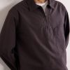 Half Zip-Up Cotton Shirt - CU