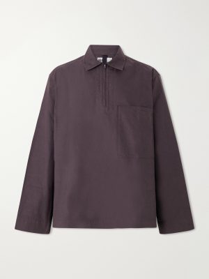Half Zip-Up Cotton Shirt Half Zip-Up Cotton Shirt