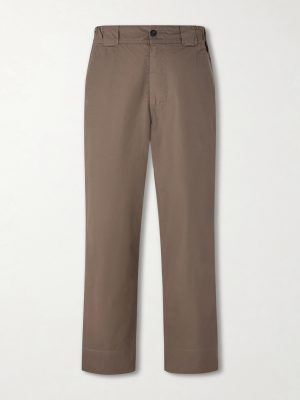 Tapered Cotton-Blend Canvas Trousers