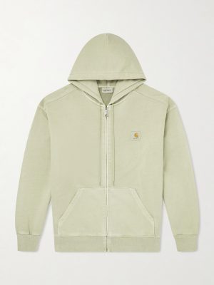 Nelson Garment-Dyed Cotton-Jersey Zip-Up Hoodie Nelson Garment-Dyed Cotton-Jersey Zip-Up Hoodie