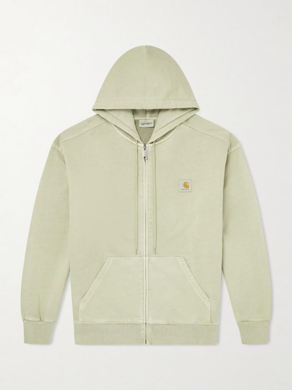 Nelson Garment-Dyed Cotton-Jersey Zip-Up Hoodie